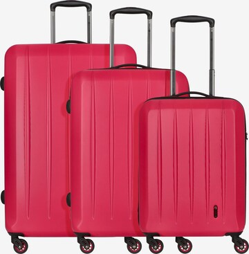 Set di valigie di CHECK.IN in rosa: frontale