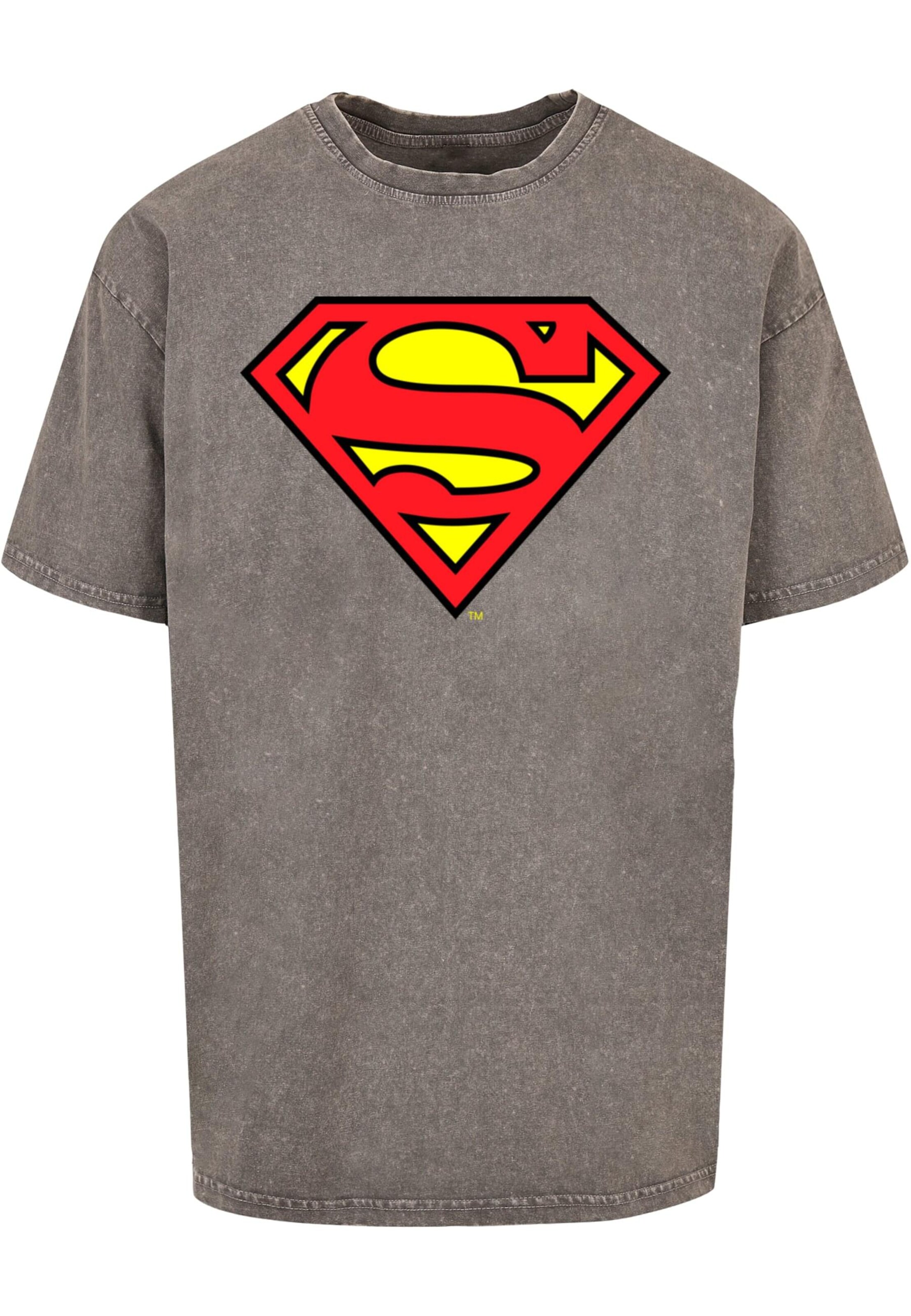 ABSOLUTE CULT Shirt 'DC Originals - Superman Shield' in Grey: front