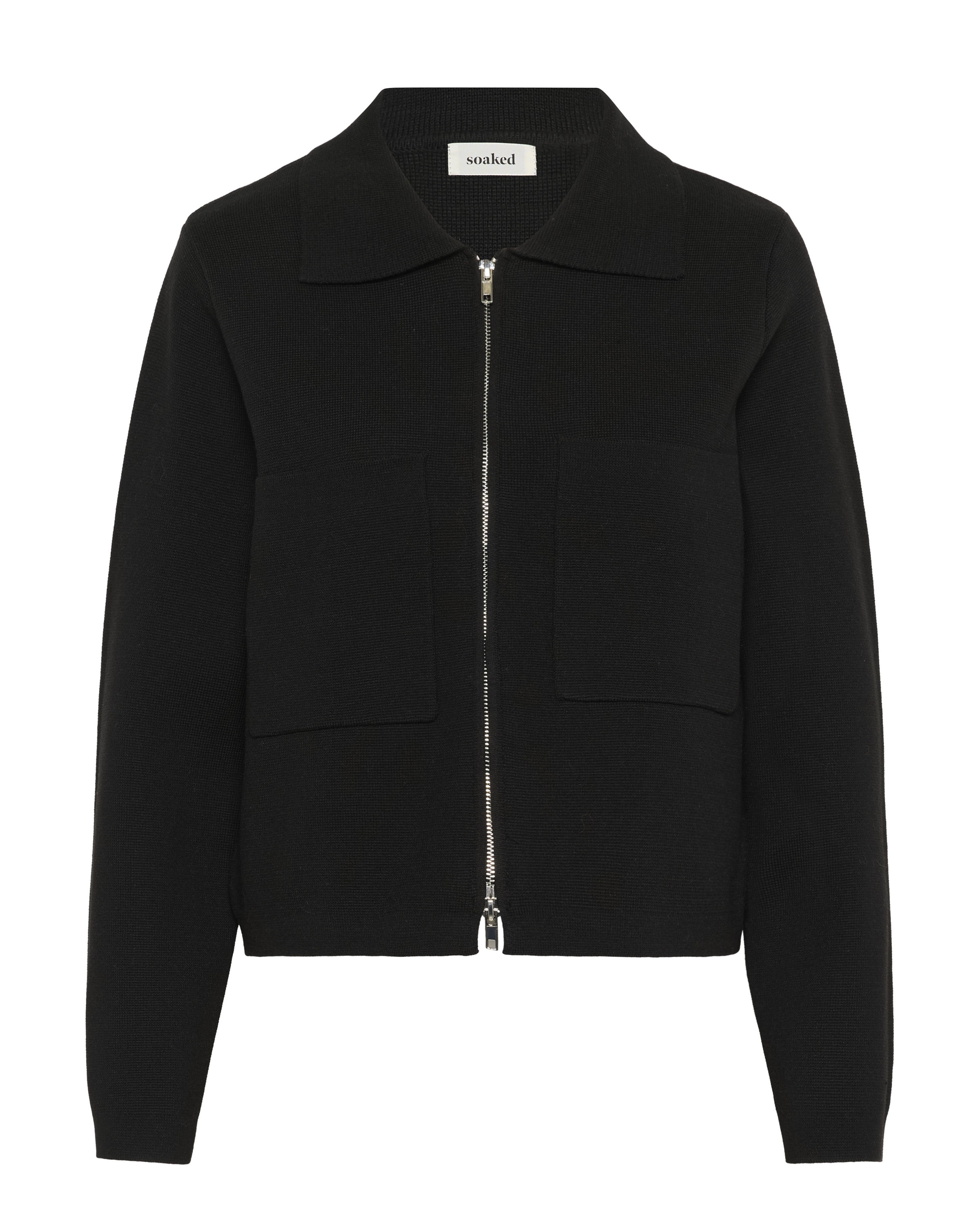 SOAKED IN LUXURY Cardigan 'Havena' i sort: forside
