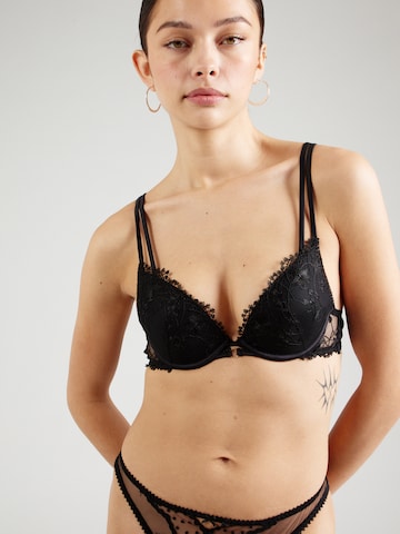 ETAM T-shirt Bra 'LUMINEUSE' in Black: front