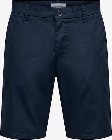 Pantaloni chino 'ONSKal' di Only & Sons in blu: frontale