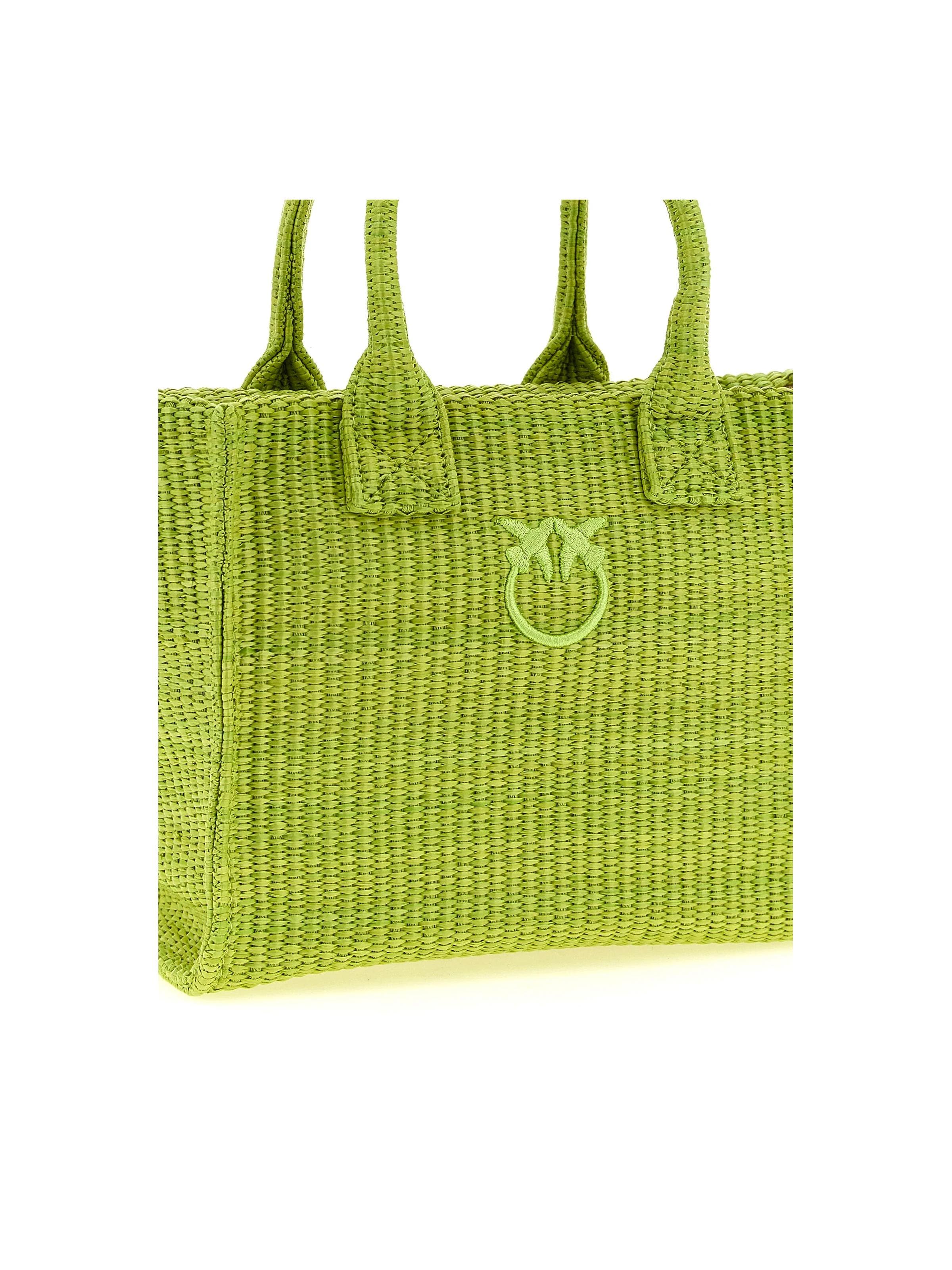 Borsa da spiaggia '106832 A39Y' di PINKO in verde