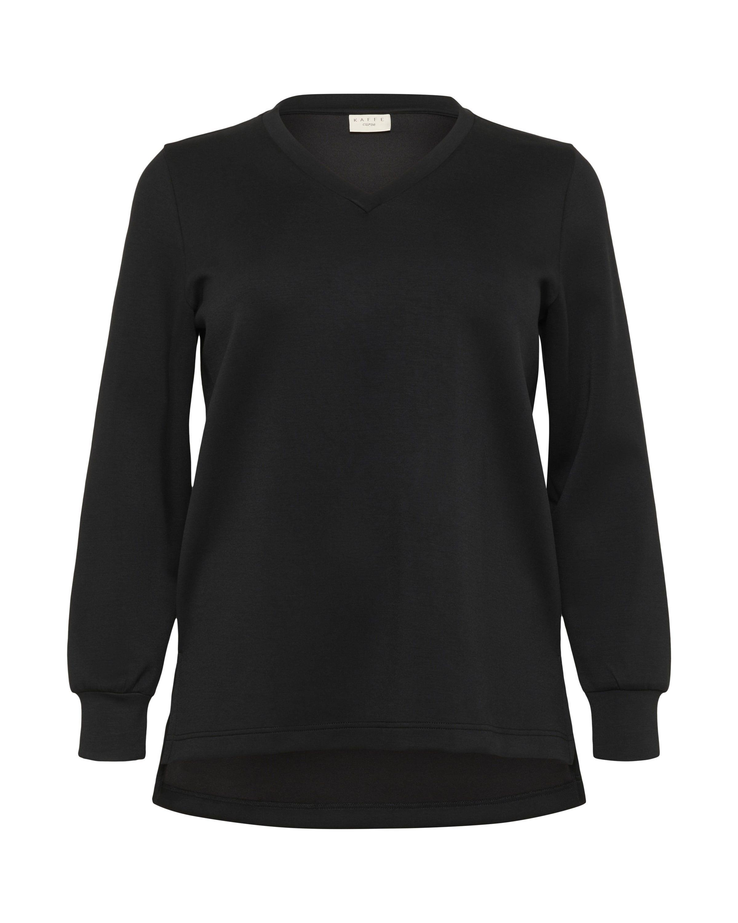 KAFFE CURVE Pullover 'KCannita' i sort: forside
