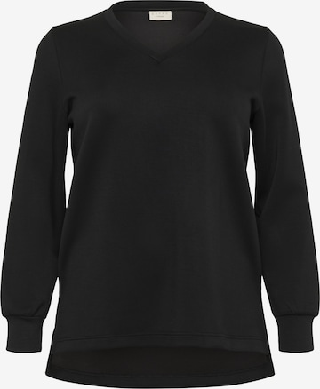 KAFFE CURVE Trui 'KCannita' in Zwart: voorkant