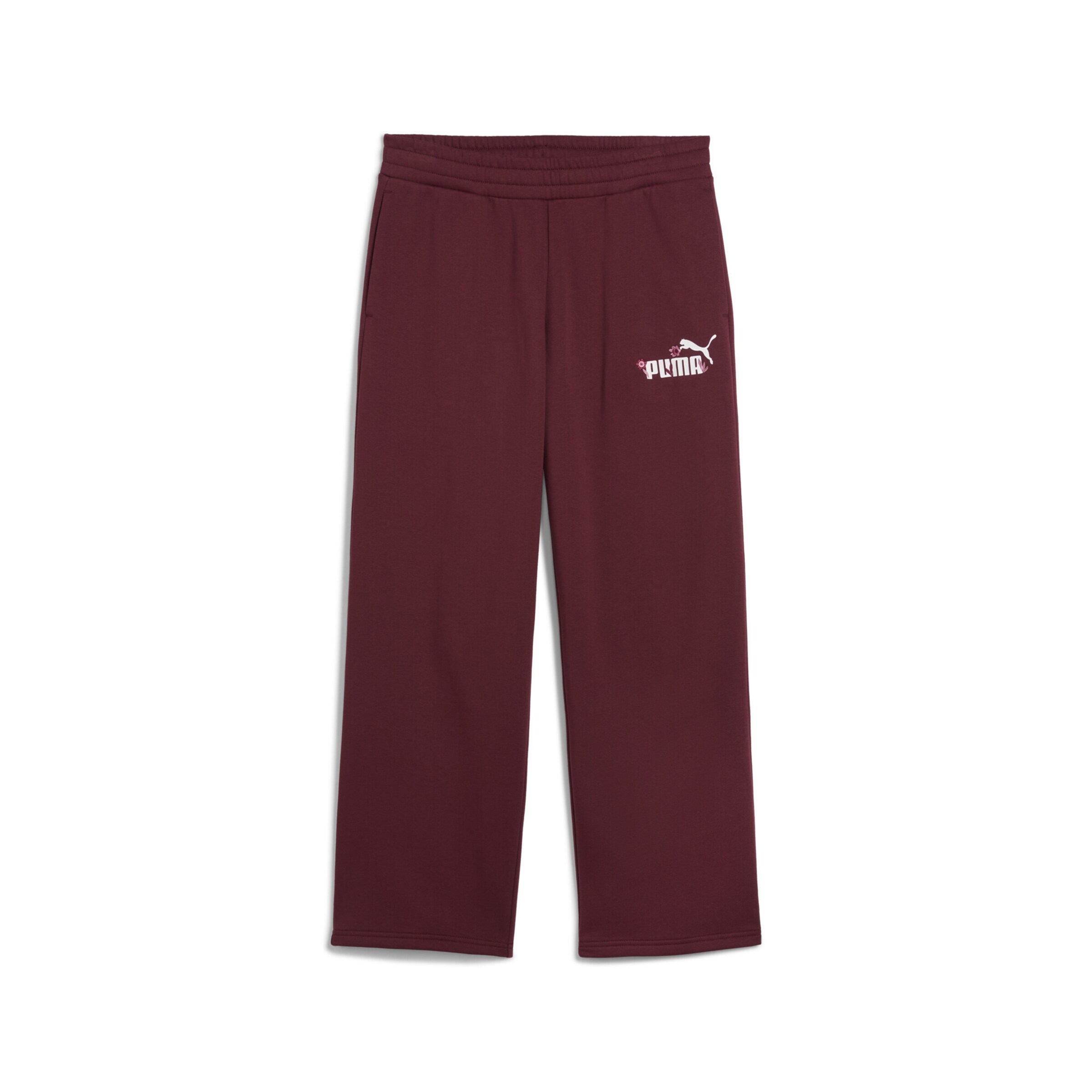 PUMA Wide Leg Hose 'Essentials Nature 2.0' in Rot: Vorderseite