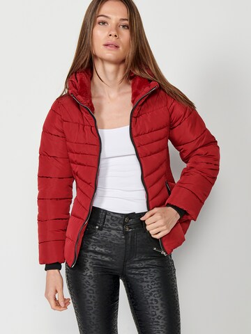 Veste mi-saison KOROSHI en rouge