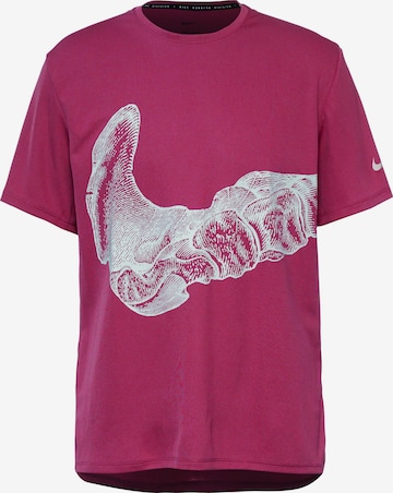 NIKE Funktionsshirt 'Miler' in Pink: predná strana