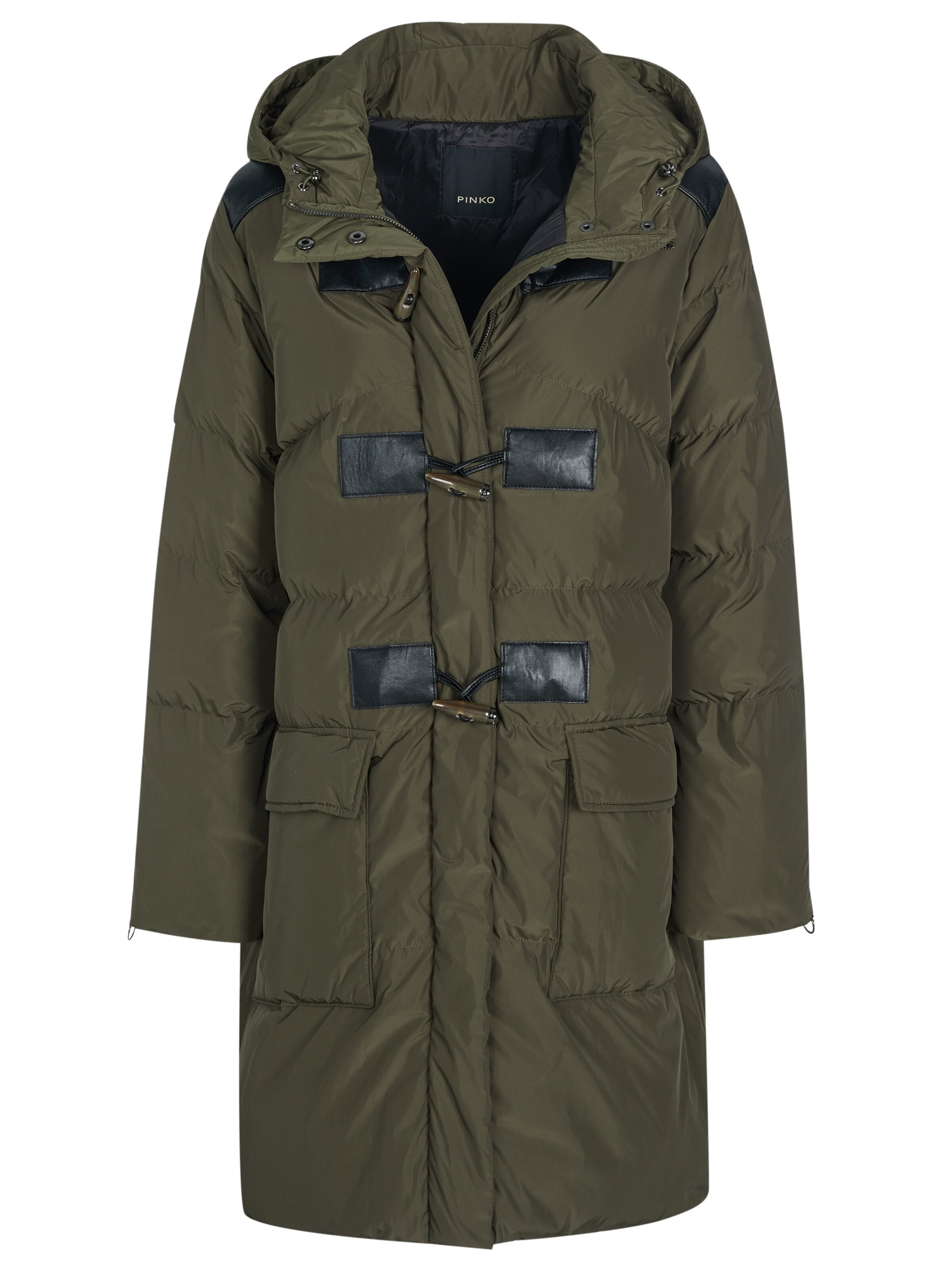 PINKO Between-Seasons Coat 'Pinko Mantel' in M in Dark green, Item view
