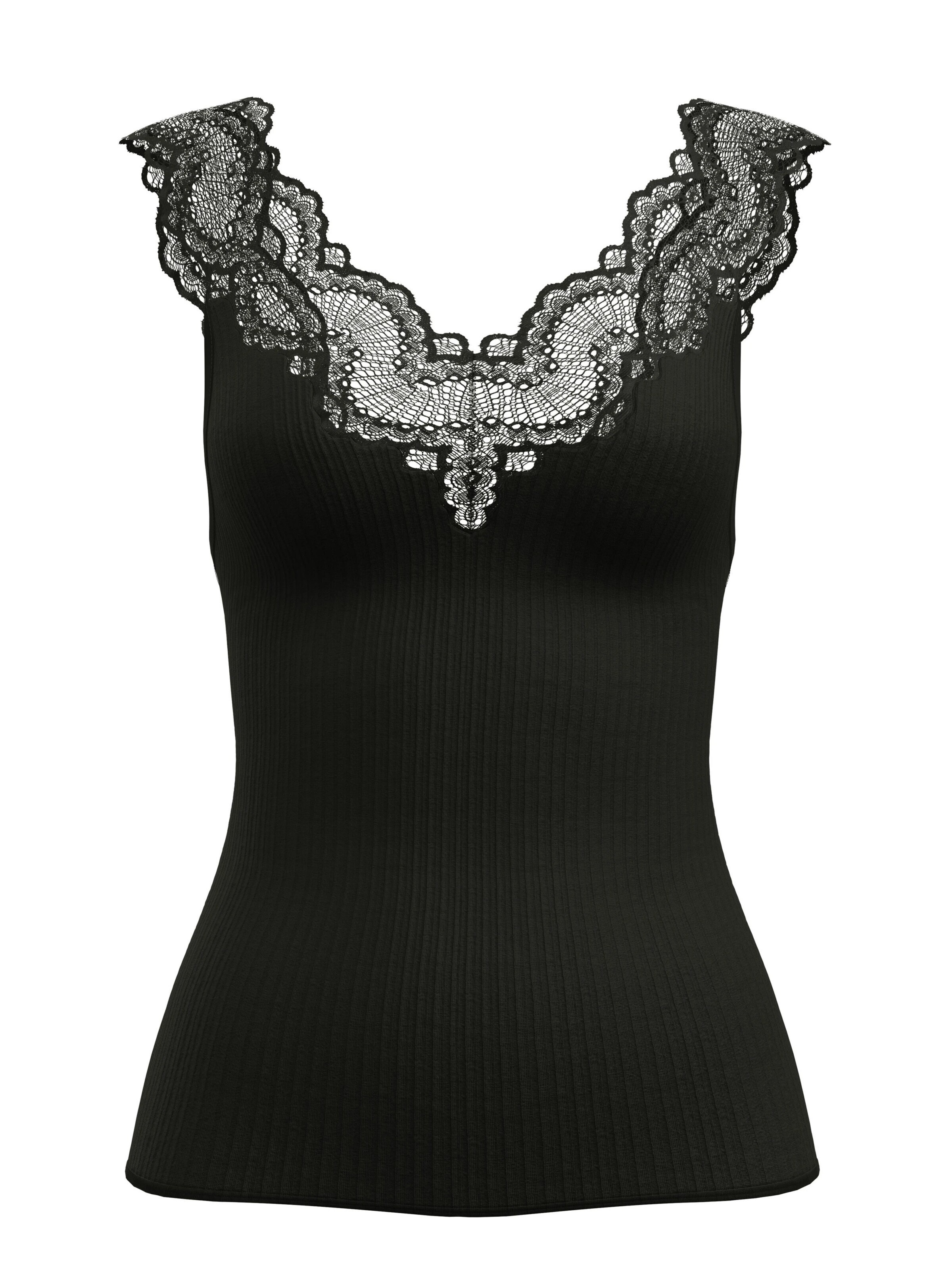 CALIDA Schlafshirt 'Feminine Lounge'‌‌‌‌‌‌‌‌‌ in Schwarz: Vorderseite