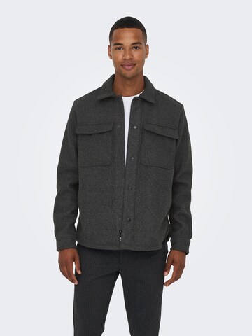 Only & Sons Overgangsjakke 'Ash' i sort: forside