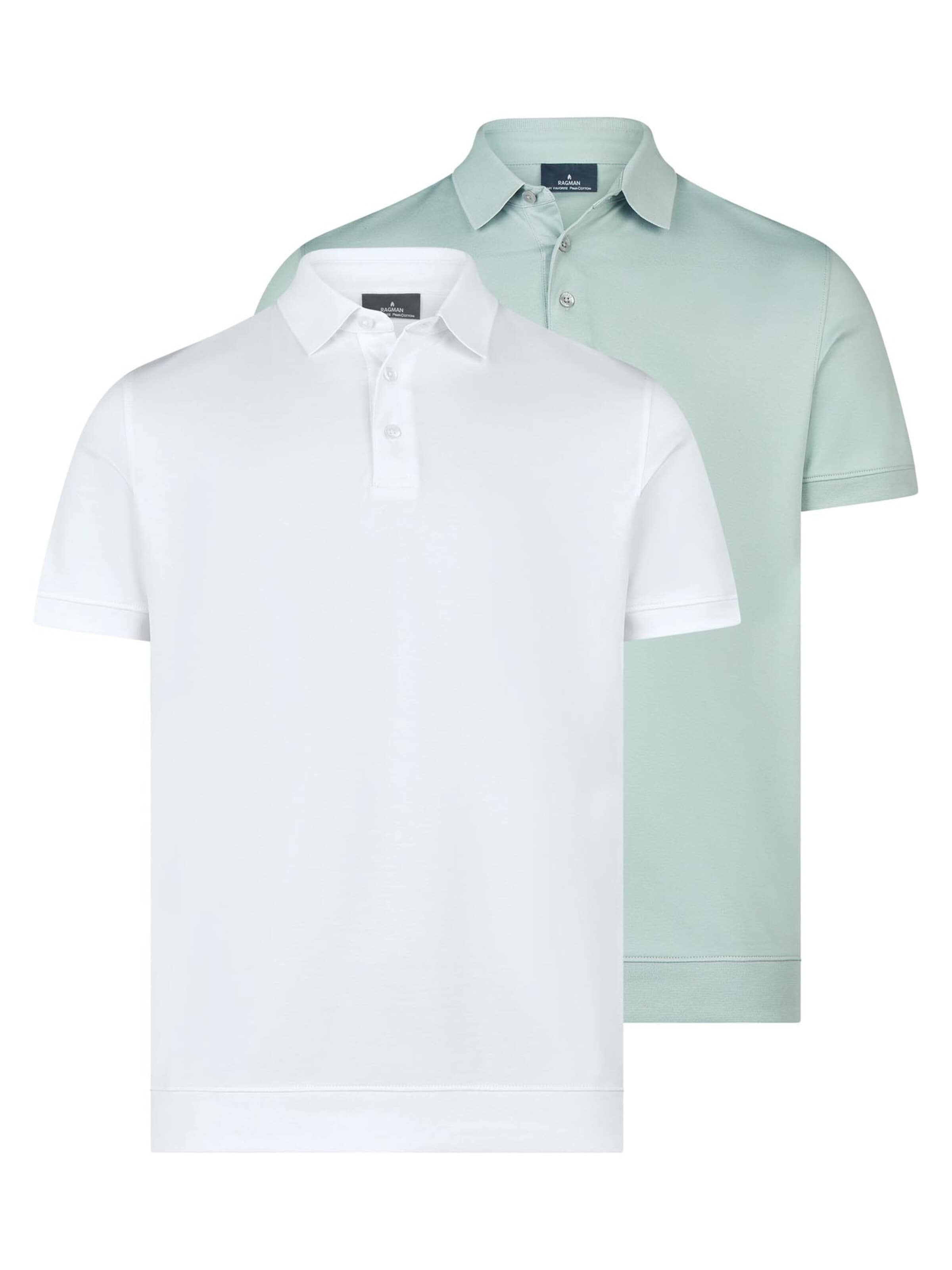 Ragman Shirt 'Basic' in Green: front