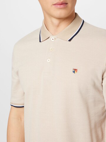 JACK & JONES Regular Fit Poloshirt 'Bluwin' in Beige