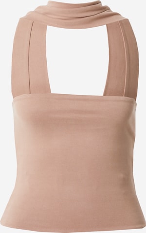ABOUT YOU x Emili Sindlev Top 'Cassia' in Brown: front
