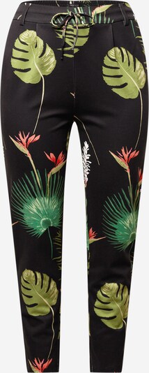 ONLY Curve Broek 'POPTRASH' in de kleur Groen / Lichtgroen / Sinaasappel / Zwart, Productweergave