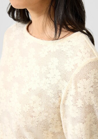T-shirt QS en beige : devant
