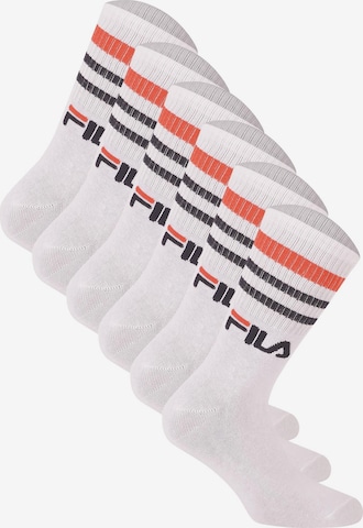 FILA Athletic Socks in White: front