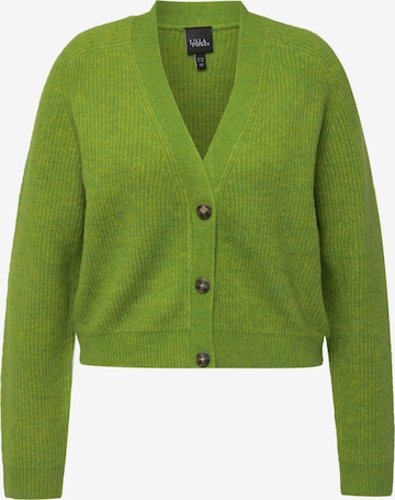Ulla Popken Knit Cardigan in Green: front