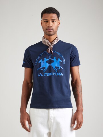 La Martina T-Shirt in Blau: Vorderseite