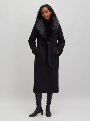 Manteau mi-saison 'Mailen' EDITED en noir : devant