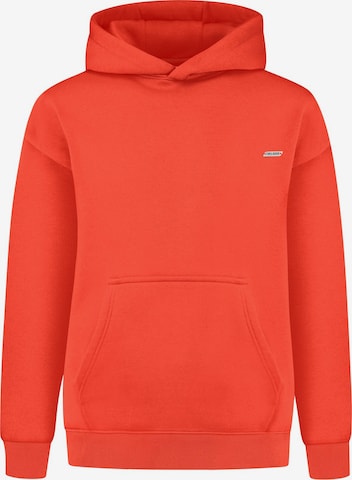Smilodox Zip-Up Hoodie in Red: front