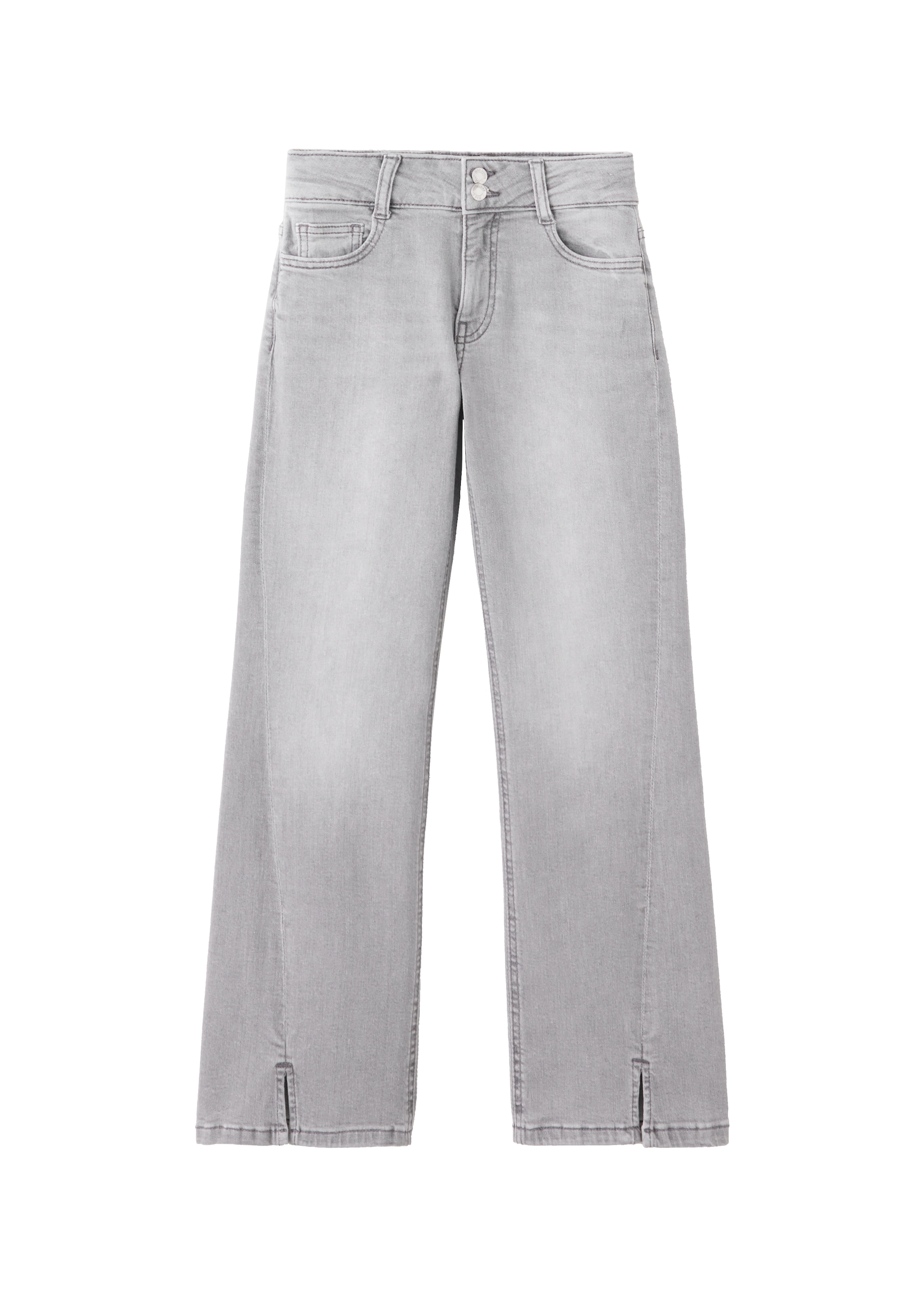 MANGO KIDS Bootcut Džíny – šedá: přední strana