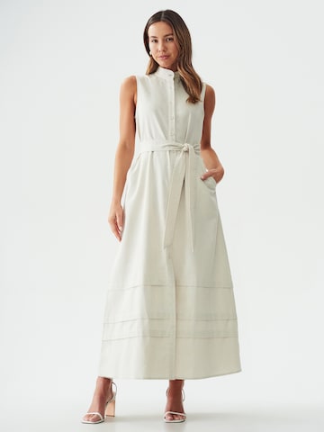 Willa Dress 'JUSTICE' in Beige: front