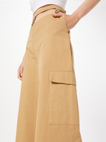 The Ragged Priest Szeroka nogawka Spodnie 'EARTHLING' w kolorze brązowy