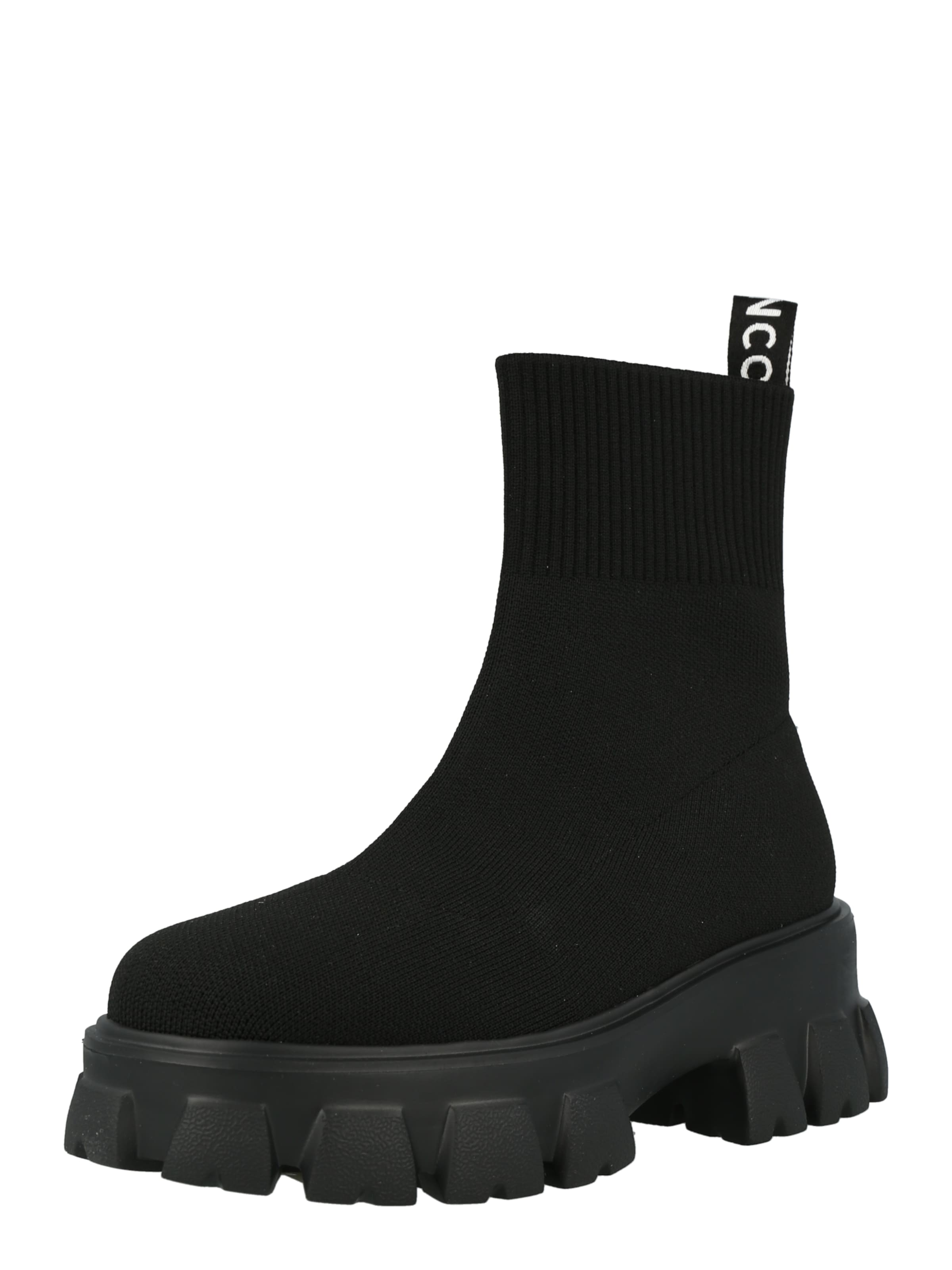 Bottines 'Prima' Bianco en noir : devant