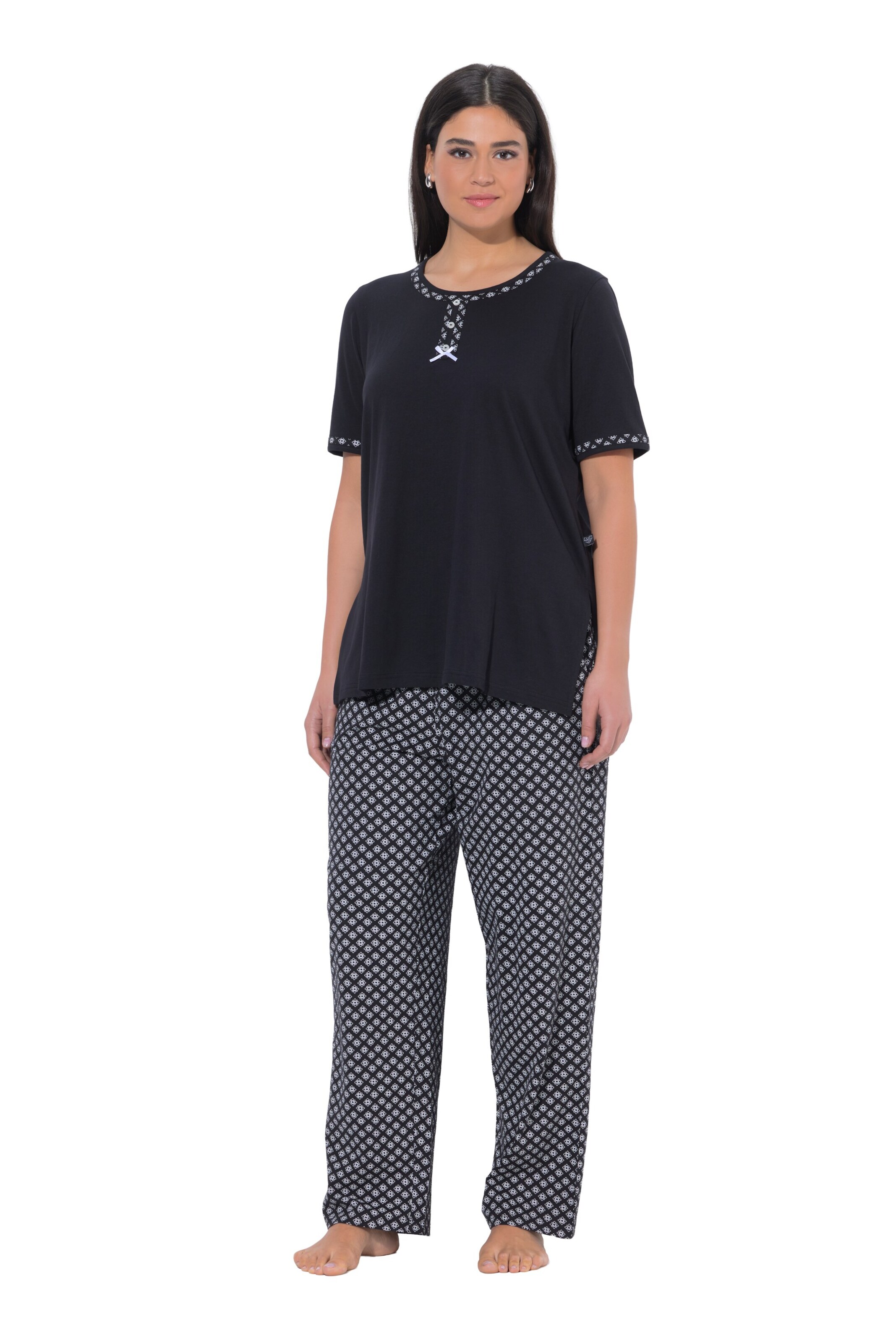 Ulla Popken Pyjama in Schwarz