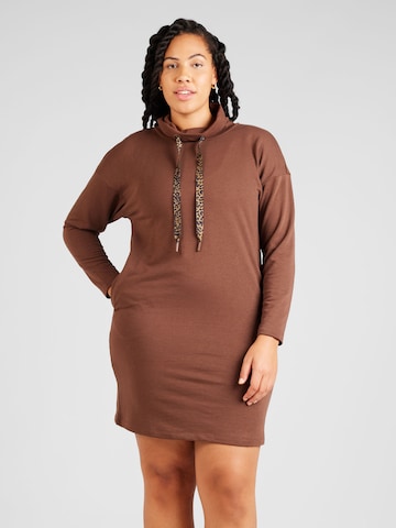 ONLY Carmakoma Dress 'LUCI' in Brown: front