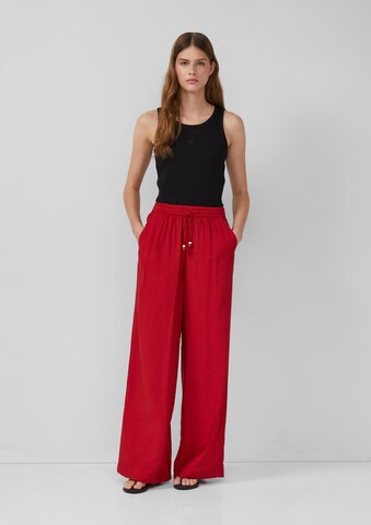s.Oliver Wide Leg Hose in Rot