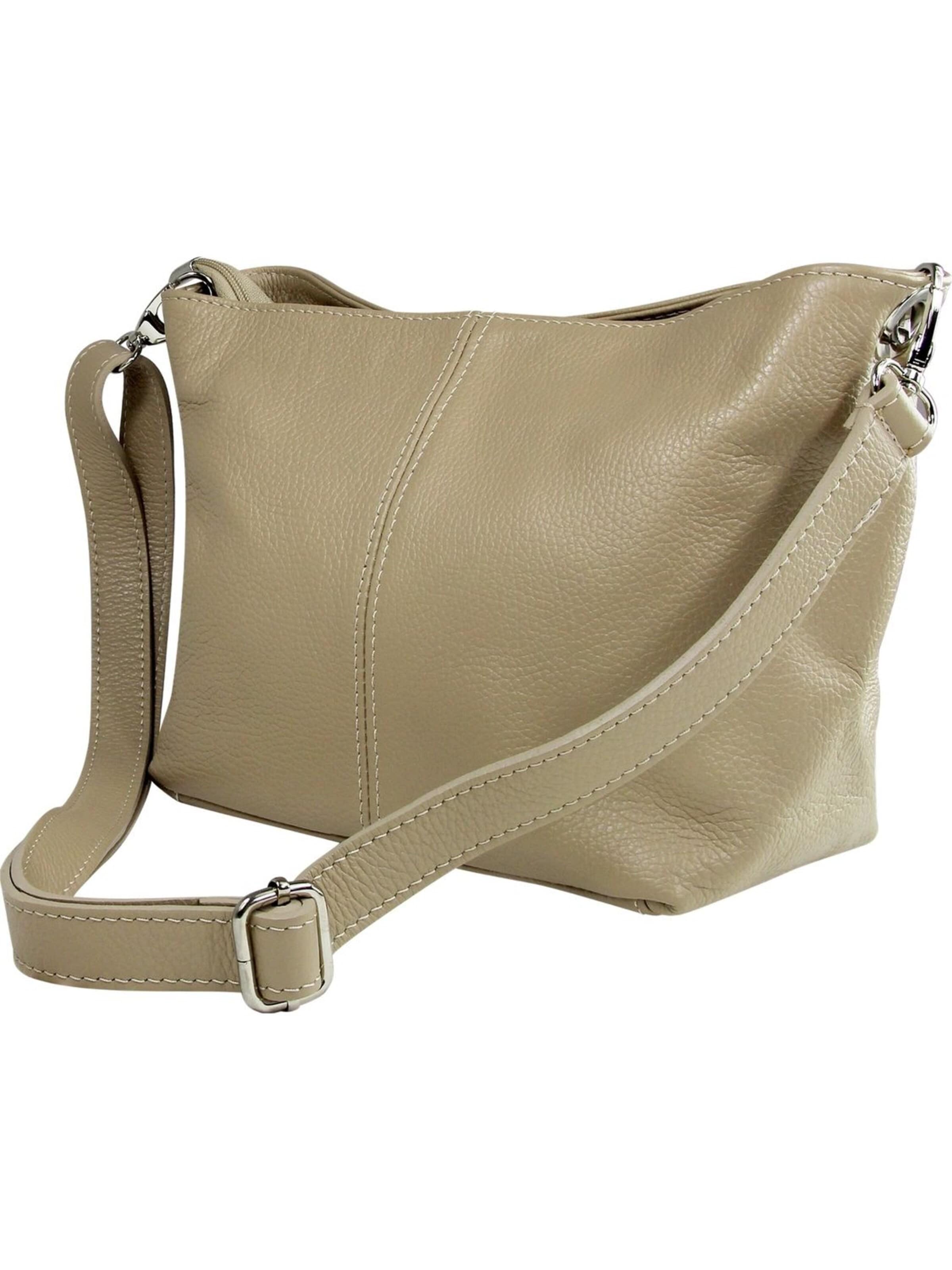 Borsa a spalla di Toscanto in beige: frontale