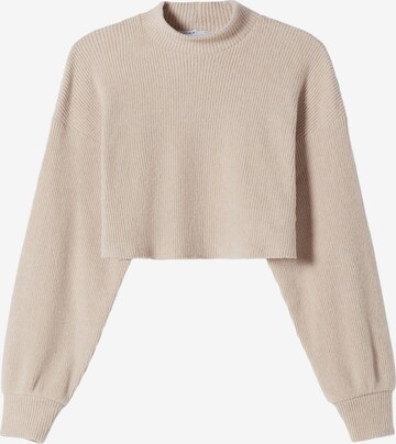 Bershka Sweater in Beige: front