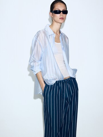 MANGO Wide Leg Hose 'APRIL' in Blau