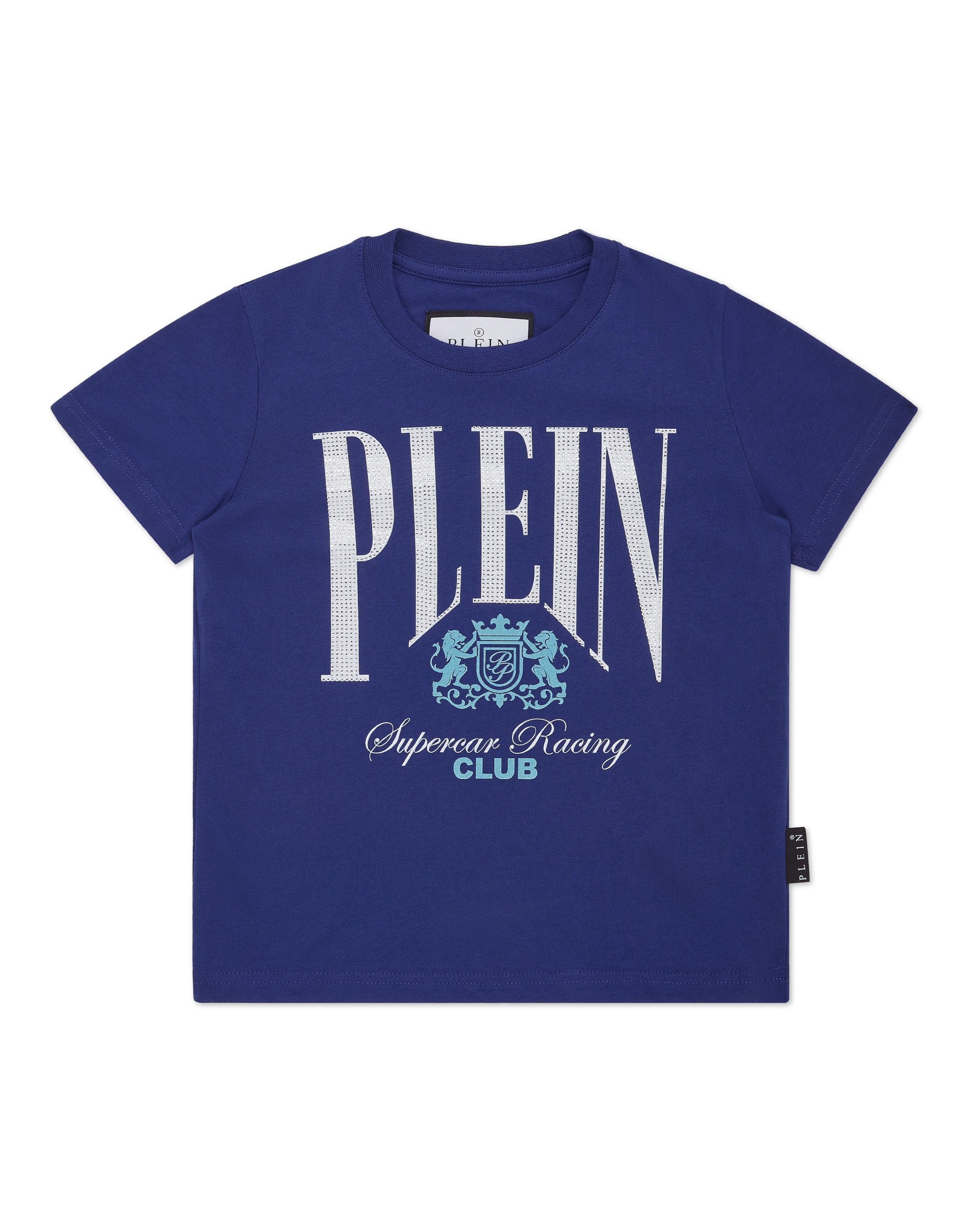 Philipp Plein Shirt 'Racing' in Blauw: voorkant