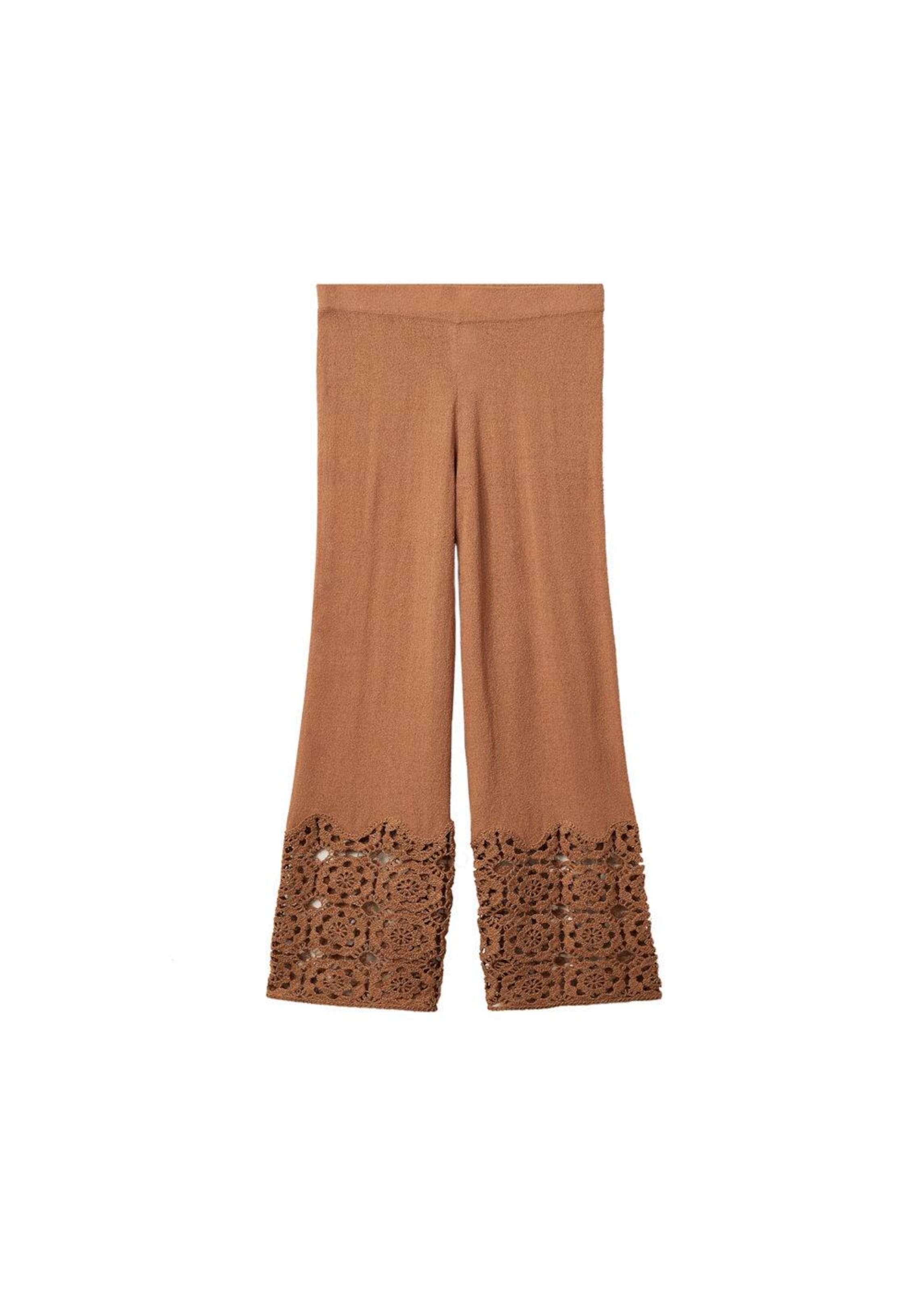 MANGO Zvonové kalhoty Kalhoty 'Medusa' – hnědá: přední strana