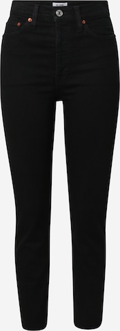 RE/DONE Skinny Jeans in Black: front