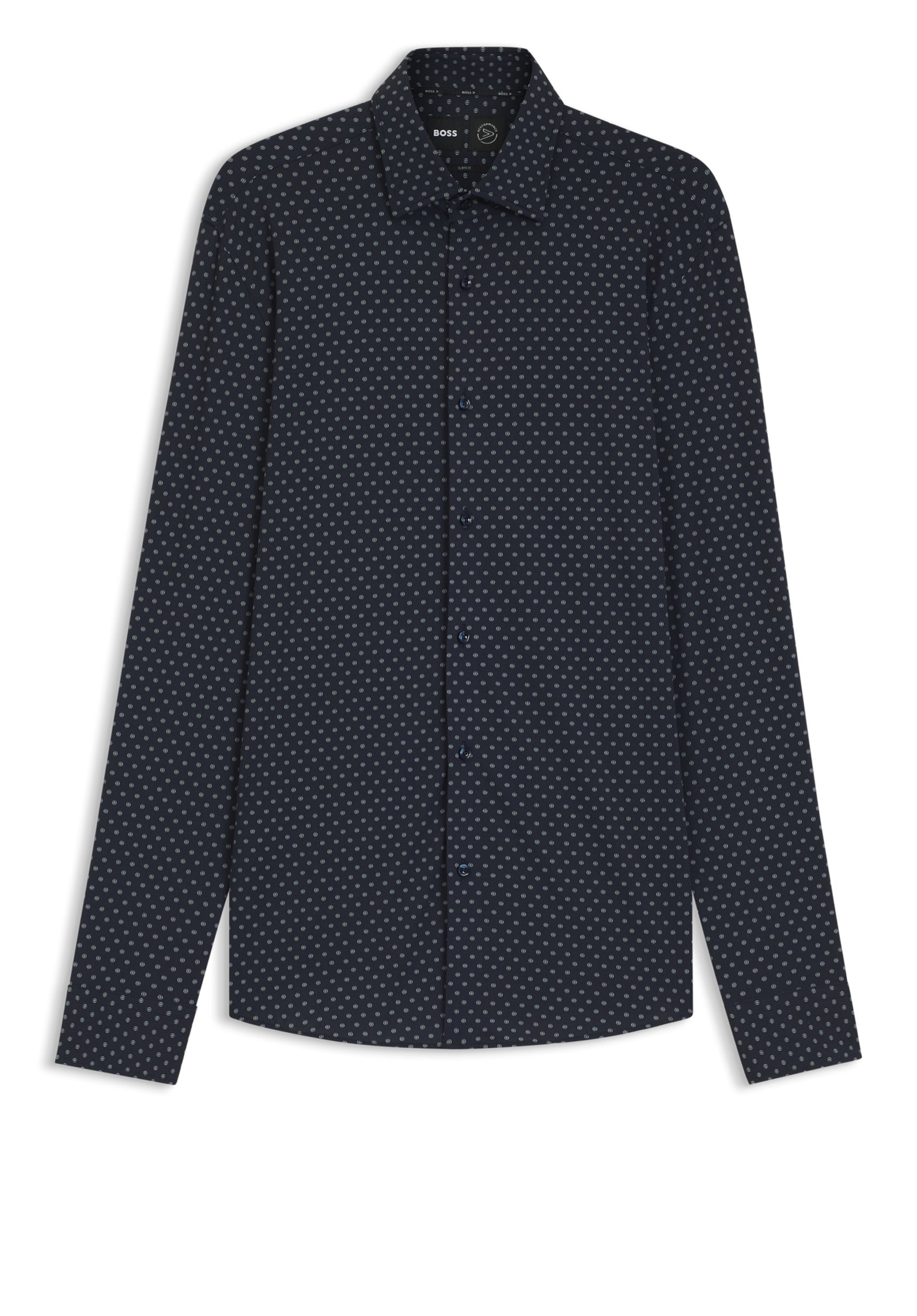 BOSS Slim fit Button Up Shirt in Blue: front