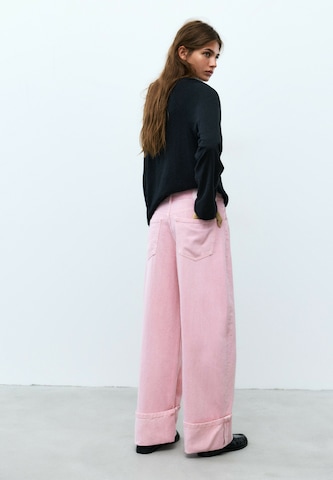 Pull&Bear Baggy Jeans in Roze: terug