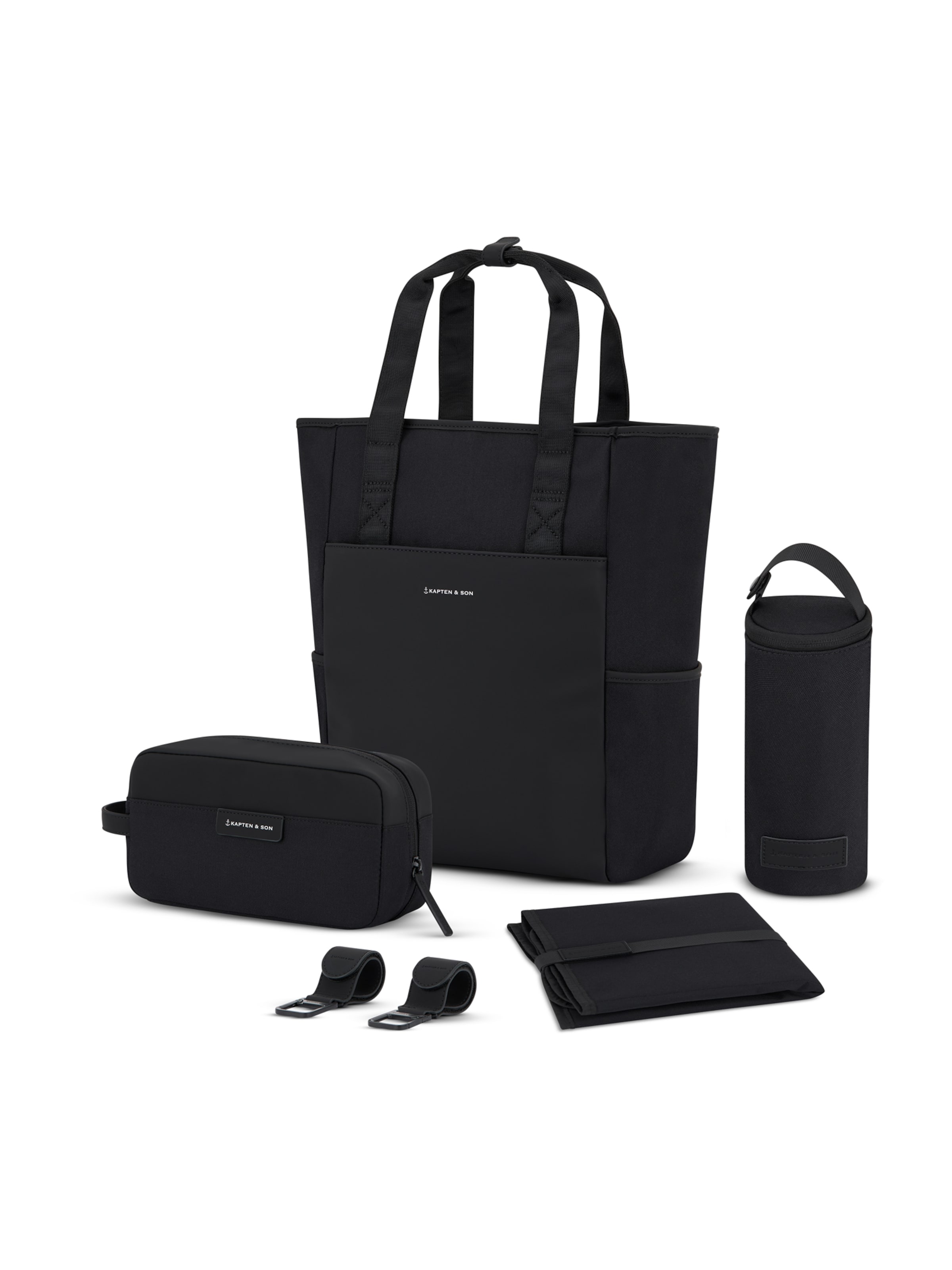 Kapten & Son Σακίδιο πλάτης 'Lindby Diaper' σε μαύρο: μπροστά