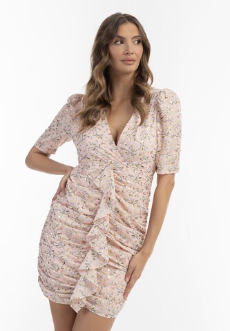 Robe faina en rose : devant