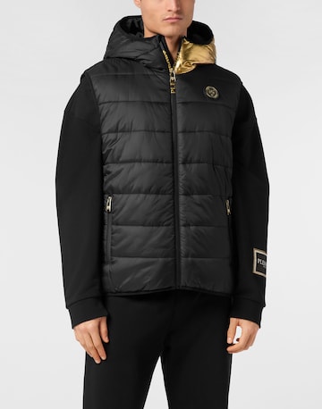 Plein Sport Bodywarmer 'Scratch ' in Zwart: voorkant