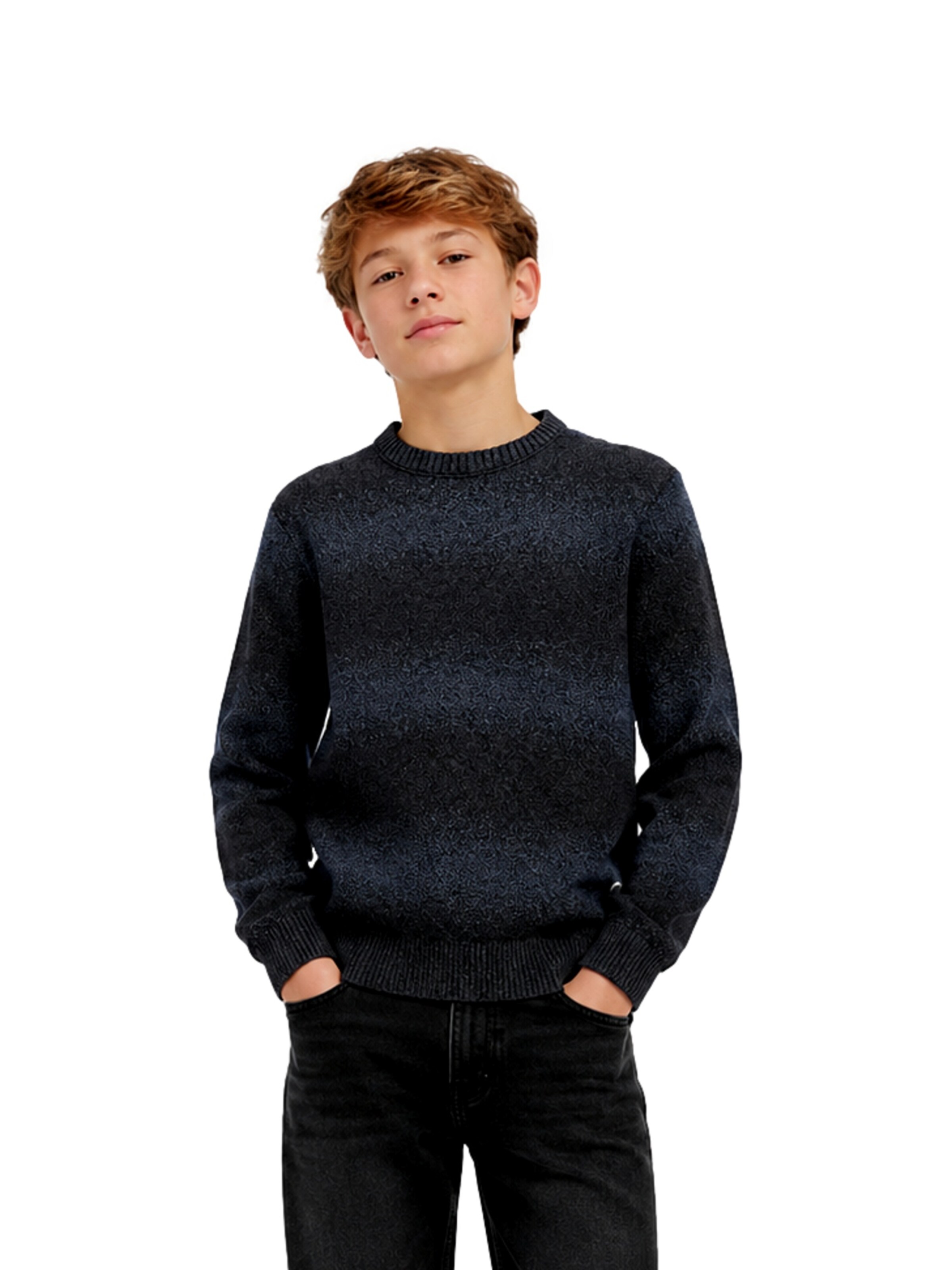 Jack & Jones Junior Tröja 'JORNorrebro' i blå: framsida