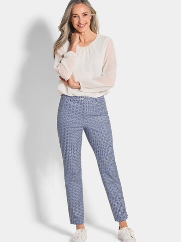 Coupe slim Pantalon 'Louisa' Goldner en bleu