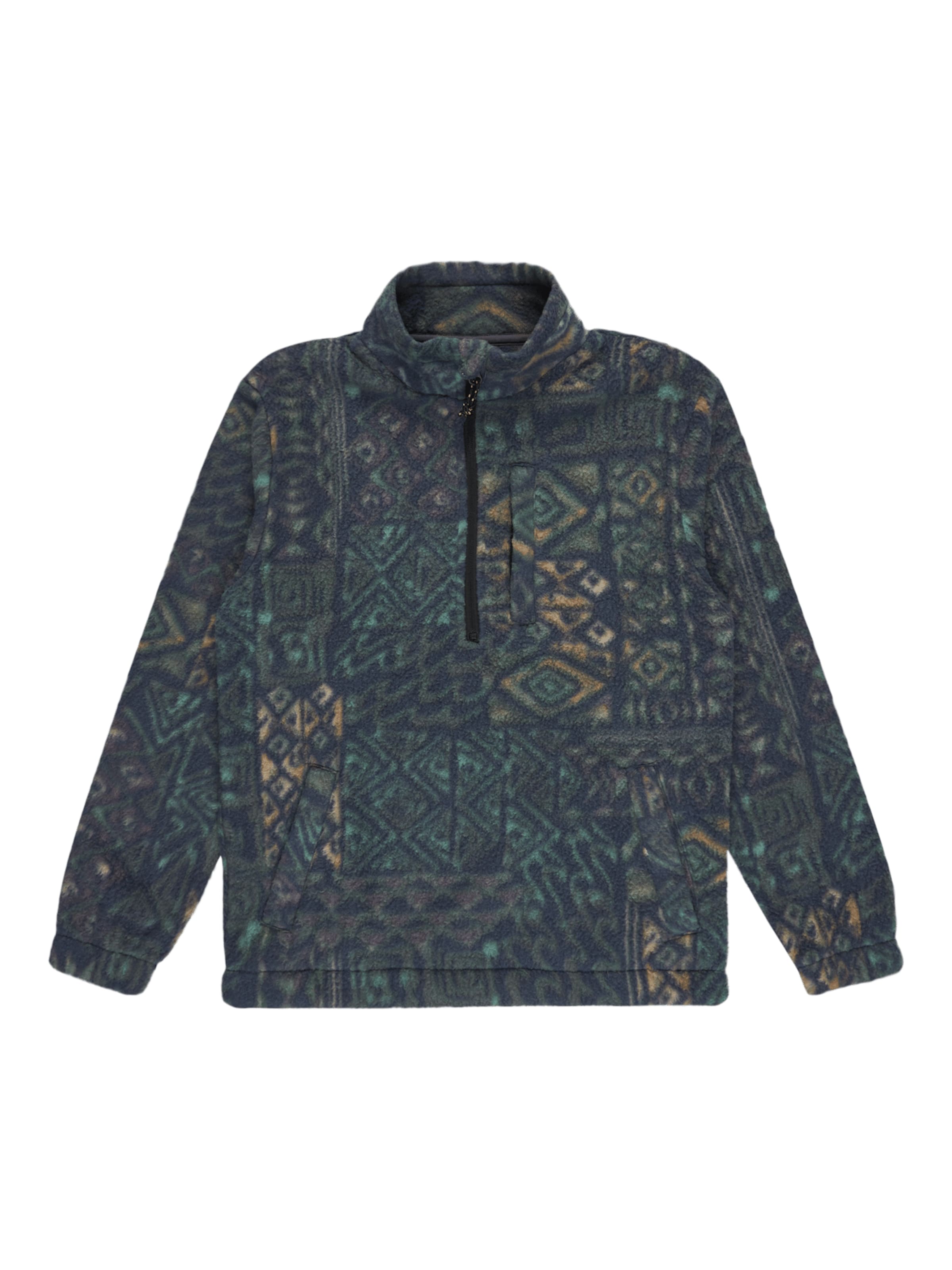 BILLABONG Fleece Jacket in L in Light blue / Light yellow / Petrol, Item view