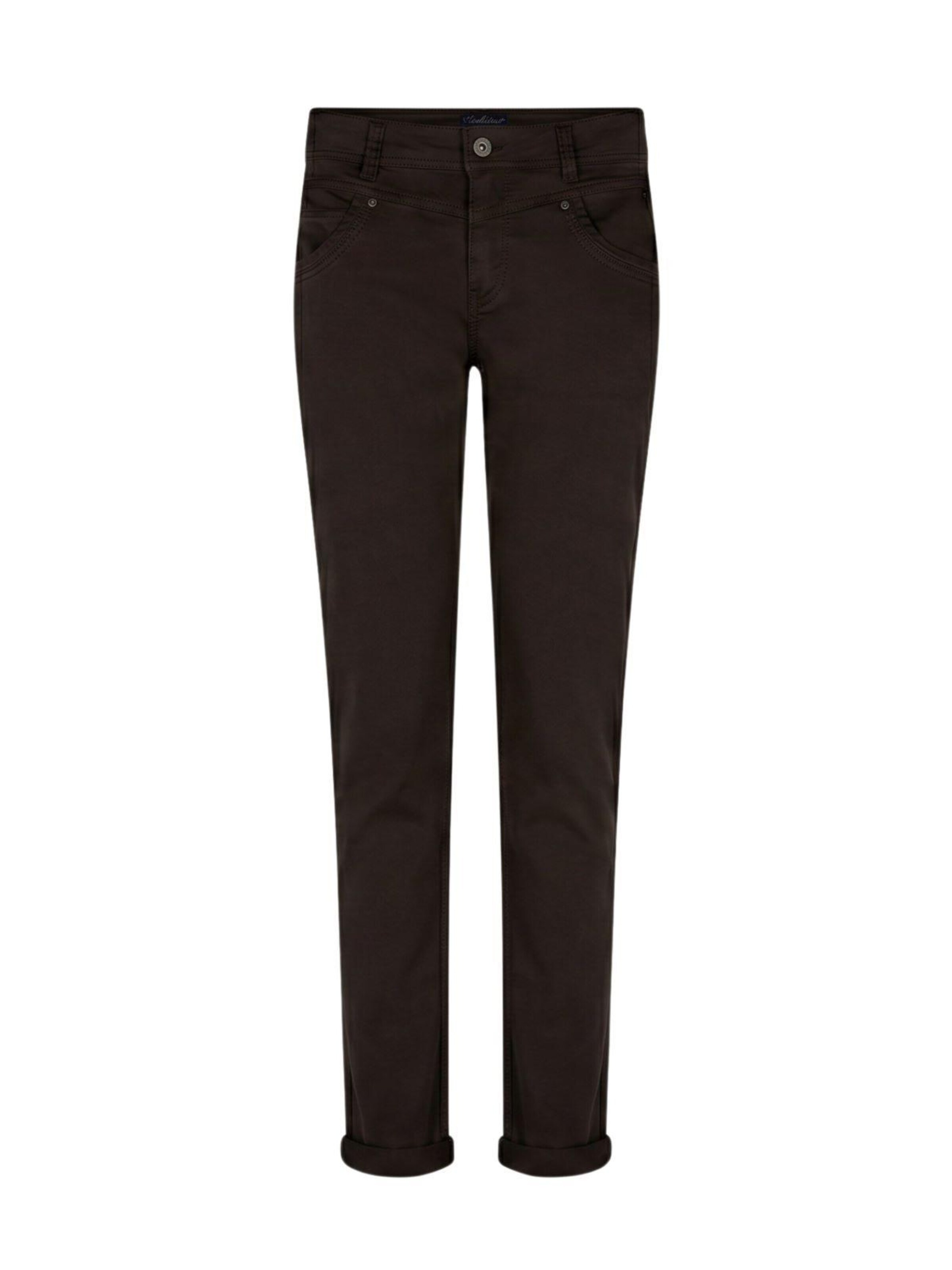 Red Button Regular Broek 'RB Relax jog L31 brown' in Bruin: voorkant