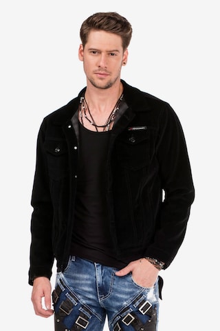 CIPO & BAXX Between-Season Jacket 'CJ226' in Black: front