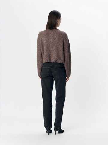 OBJECT Gebreid vest 'SAGGIA' in Bruin