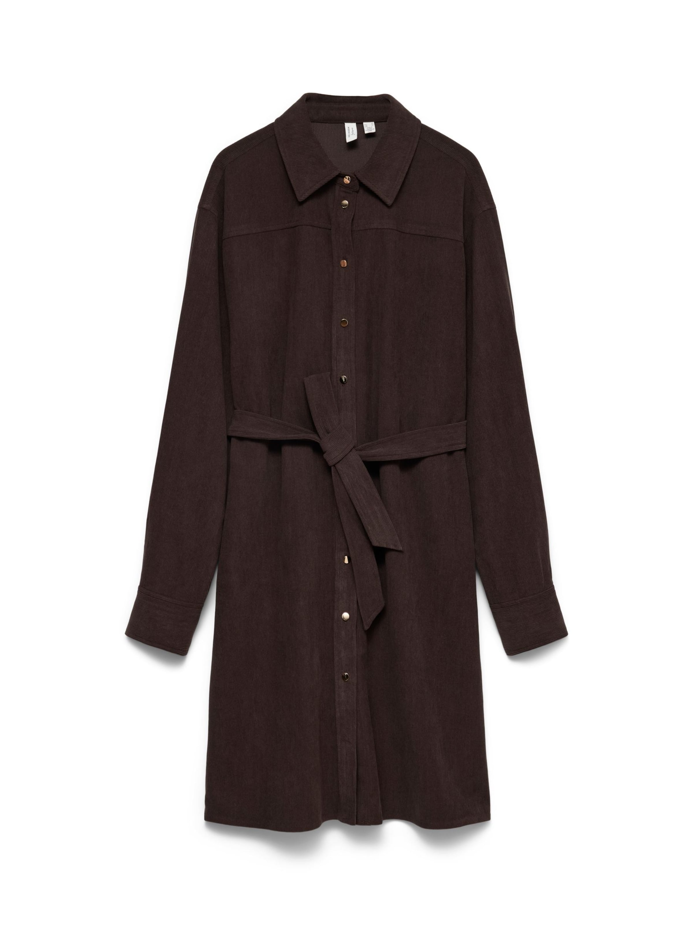 VERO MODA - Vestido camisero 'VMMILENA' en marrón: frente