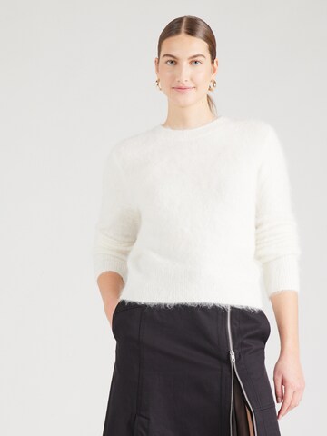BOSS Sweater 'Fleuretty' in White: front